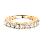 D'Joy - Moissanite Half Eternity Band Ring in 18K Vermeil Yellow Gold Plated Sterling Silver 1.00 Ct._8168531
