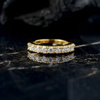 D'Joy - Moissanite Half Eternity Band Ring in 18K Vermeil Yellow Gold Plated Sterling Silver 1.00 Ct._8168531_1