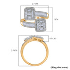 Designer Inspired- Luxuriant Diamond Lab Grown Diamond (SI-G/H) Bypass Ring in 18K Vermeil Yellow Gold Plated Sterling Silver 1.00 Ct._8168671_5
