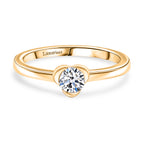 Luxuriant Diamond Lab Grown Diamond (SI-GH) Solitaire Ring in 18K Vermeil Yellow Gold Plated_8169177