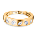 Luxuriant Diamond Lab Grown Diamond (VS/EF) Band Ring in 18K Vermeil Yellow Gold Plated Sterling Silver. 0.50 Cts_8169889