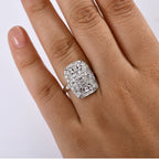 Luxuriant Diamond Lab Grown Diamond (SI-GH) Ring in Rhodium Overlay Sterling Silver 1.00 Ct._8170126_2