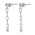 Luxuriant Lab Grown Diamond (SI/GH) Dangling Earring with Push Back in Rhodium Overlay Sterling Silver 0.28 Ct._8170162_3