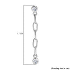 Luxuriant Lab Grown Diamond (SI/GH) Dangling Earring with Push Back in Rhodium Overlay Sterling Silver 0.28 Ct._8170162_5