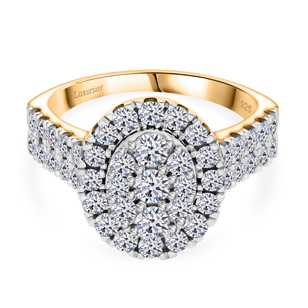 Luxuriant - Lab Grown Diamond (SI/GH) Ring in Vermeil Yellow Gold Plated Sterling Silver 1.50 Ct._8170713
