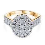 Luxuriant - Lab Grown Diamond (SI/GH) Ring in Vermeil Yellow Gold Plated Sterling Silver 1.50 Ct._8170713