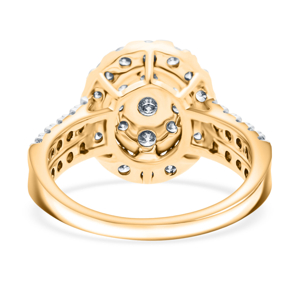 LUXURIANT 1.50 ct. Lab Grown Diamond Cluster Ring in Vermeil Yellow Gold Over Sterling Silver 8170713 3
