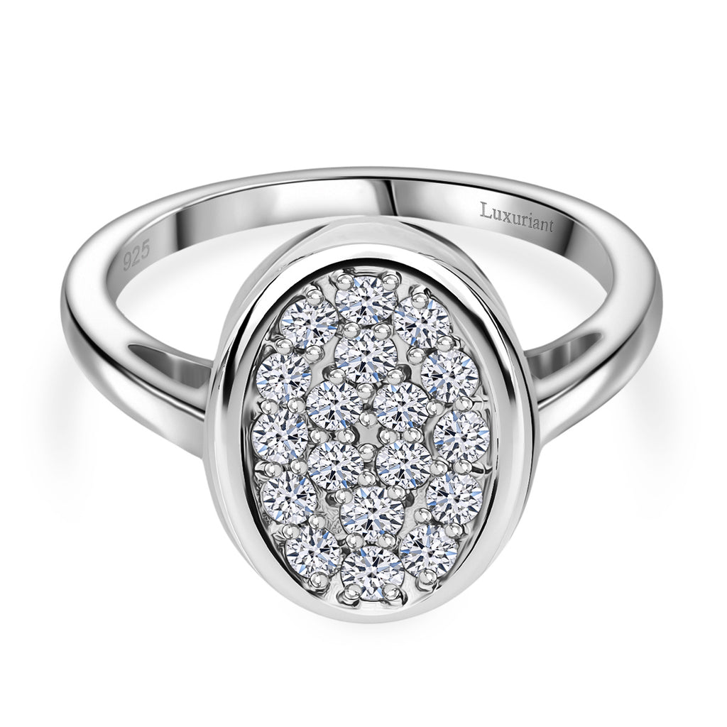 Luxuriant Diamond Lab Grown Diamond (SI-GH) Ring in Rhodium Overlay Sterling Silver 0.50 Ct_8170731