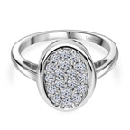 Luxuriant Diamond Lab Grown Diamond (SI-GH) Ring in Rhodium Overlay Sterling Silver 0.50 Ct_8170731