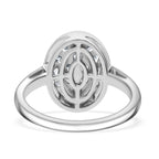 Luxuriant Diamond Lab Grown Diamond (SI-GH) Ring in Rhodium Overlay Sterling Silver 0.50 Ct_8170731_3