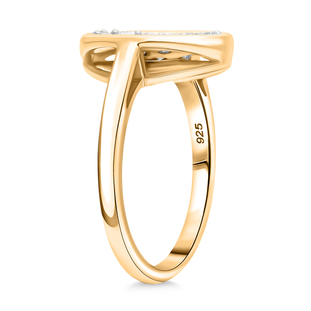 Luxuriant Diamond Lab Grown Diamond (SI-GH) Ring in Vermeil Yellow Gold Plated Sterling Silver 0.50 ct_8170733_2