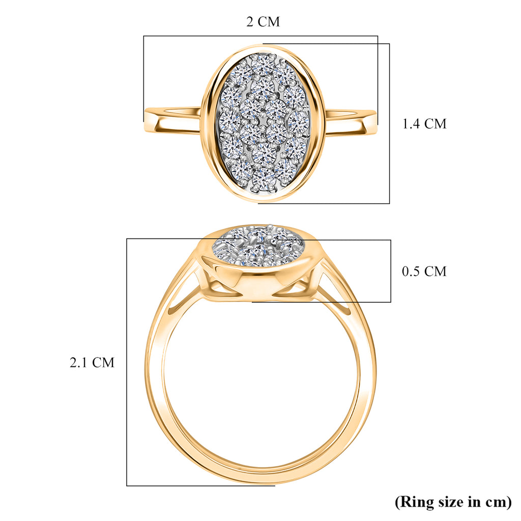 Luxuriant Diamond Lab Grown Diamond (SI-GH) Ring in Vermeil Yellow Gold Plated Sterling Silver 0.50 ct_8170733_4
