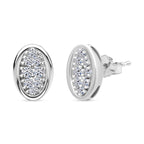 Luxuriant - Lab Grown Diamond (SI/GH) Push Back Earring in Platinum Overlay Sterling Silver 0.50 Ct._8170765