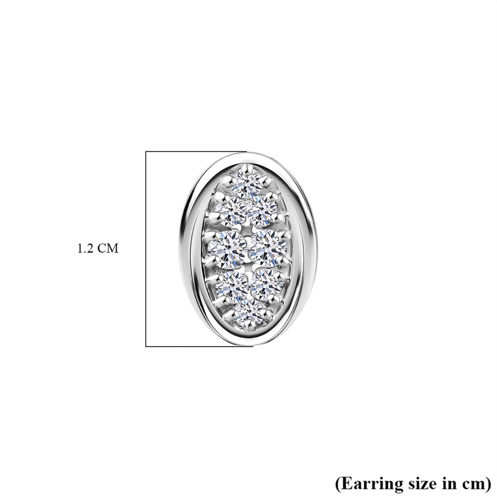 Luxuriant - Lab Grown Diamond (SI/GH) Push Back Earring in Platinum Overlay Sterling Silver 0.50 Ct._8170765_3