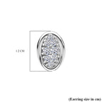 Luxuriant - Lab Grown Diamond (SI/GH) Push Back Earring in Platinum Overlay Sterling Silver 0.50 Ct._8170765_3