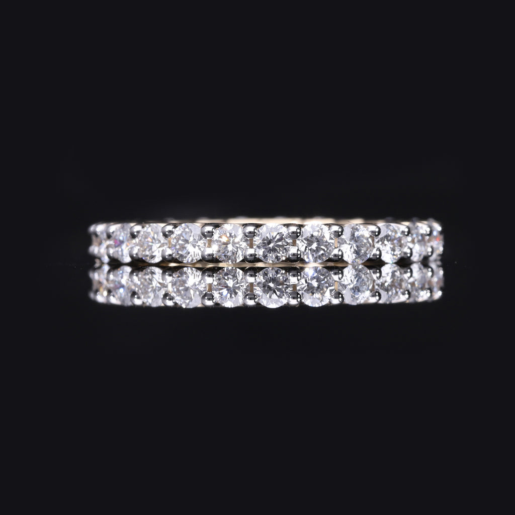 9K Yellow Gold SGL Certified (SI/I1) Natural Multi Diamond Band Ring 1.50 Ct._8170986_1