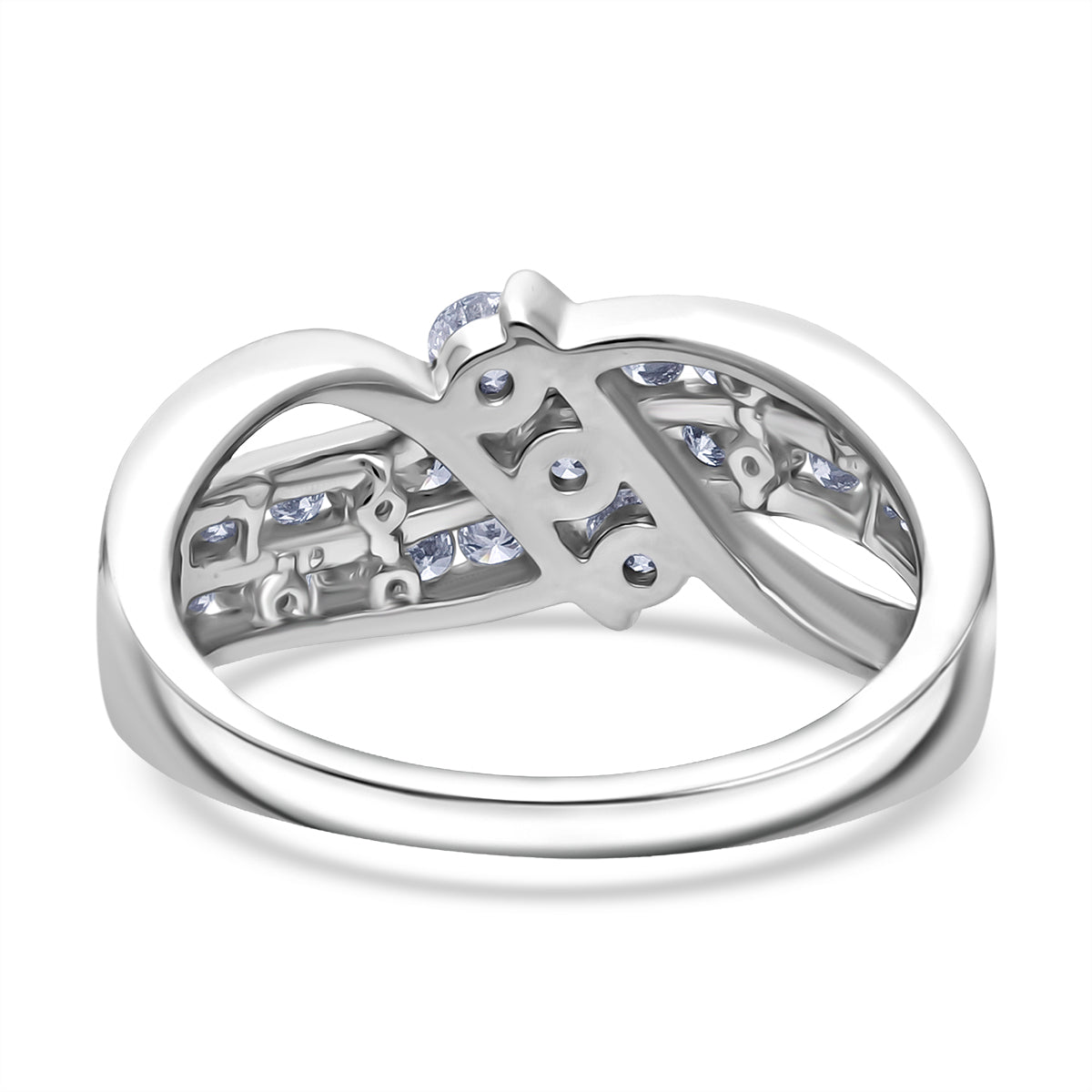 LUXURIANT 0.75 Ct. Lab Grown Diamond Ring in Rhodium and Yellow Gold Overlay Sterling Silver 8171150 4