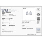 Luxuriant - 950 Platinum SGL Certified Lab Grown Diamond (VS-EF) Earring with Screw Back 1.50 Ct.