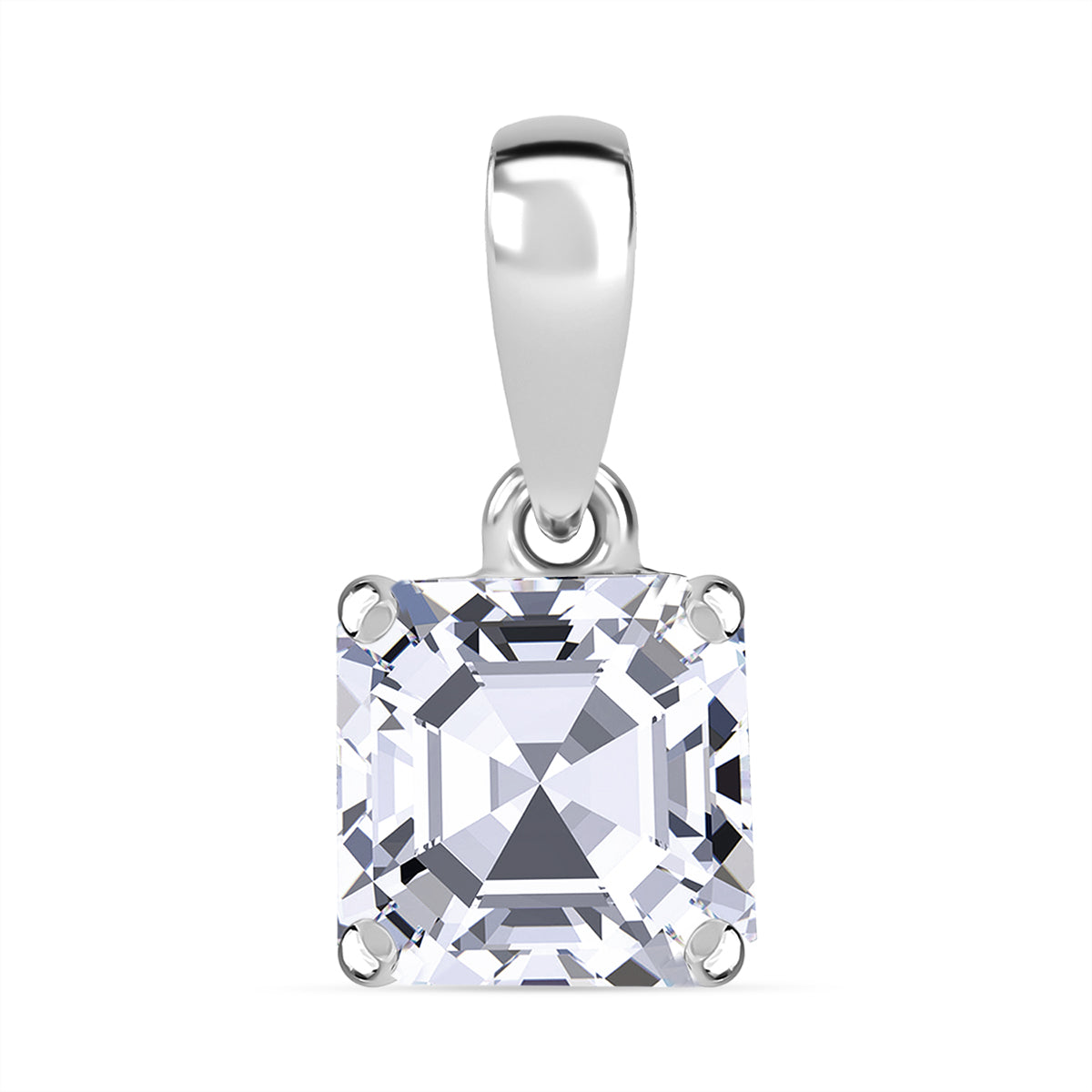 LUXURIANT 3 Ct. Lab Grown Diamond Solitaire Pendant in 14K White Gold IGI Certified VS-EF 8172049 0