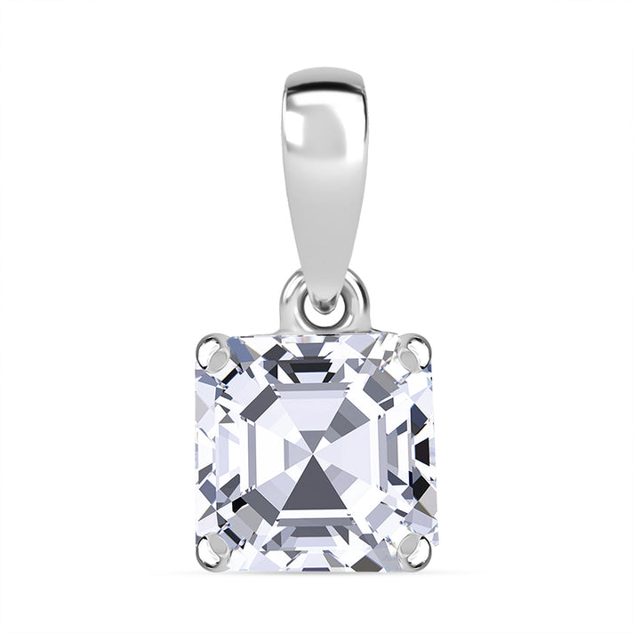 LUXURIANT 3 Ct. Lab Grown Diamond Solitaire Pendant in 14K White Gold IGI Certified VS-EF 8172049 1