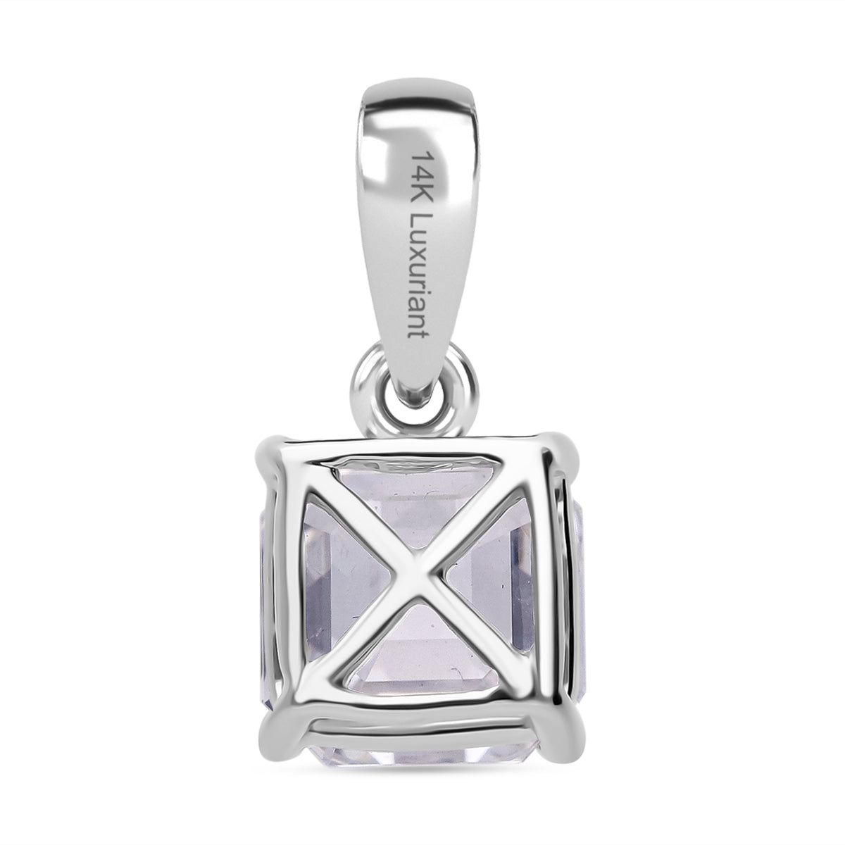 LUXURIANT 3 Ct. Lab Grown Diamond Solitaire Pendant in 14K White Gold IGI Certified VS-EF 8172049 4