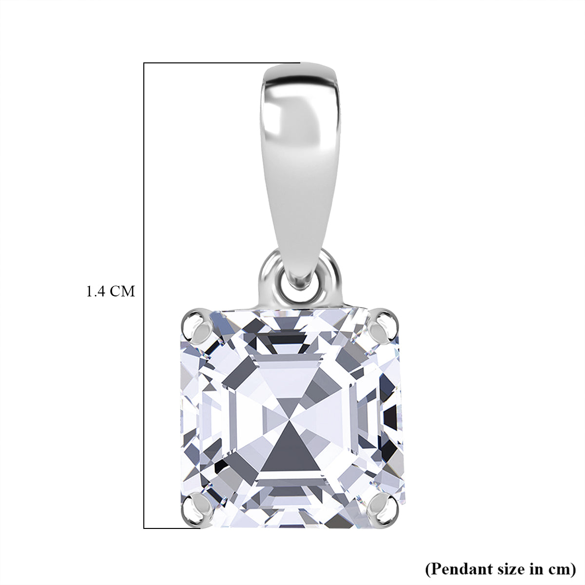 LUXURIANT 3 Ct. Lab Grown Diamond Solitaire Pendant in 14K White Gold IGI Certified VS-EF 8172049 7