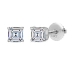 Luxuriant - 14K White Gold SGL Certified Lab Grown Diamond Earring with Screw Back 1.50 Ct.