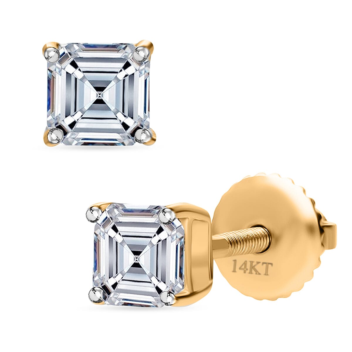 Luxuriant - 14K Yellow Gold SGL Certified Lab Grown Diamond Earring with Screw Back 1.50 Ct. 8172070 0