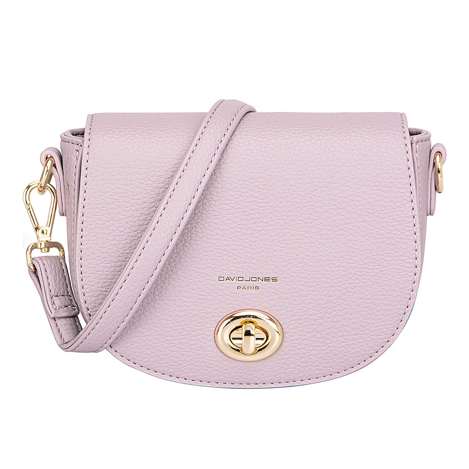 David Jones Stylish Round Flap Compact Shoulder Bag Lilac 8172115 0