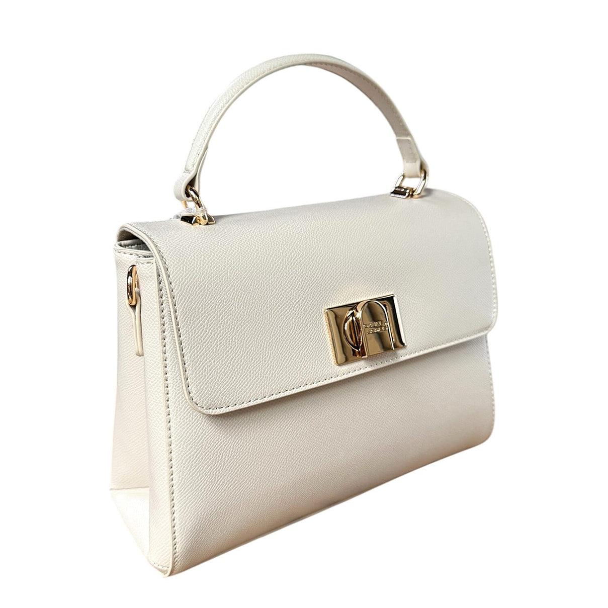 BRAND NEW LAUNCH - David Jones Womens Elegant Flap Closure Handbag with Top Handle - Cream V32536296 0