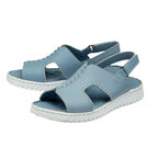 Lotus Ladies Blue Astrid Open-Toe Mule Sandals (Size - 3)
