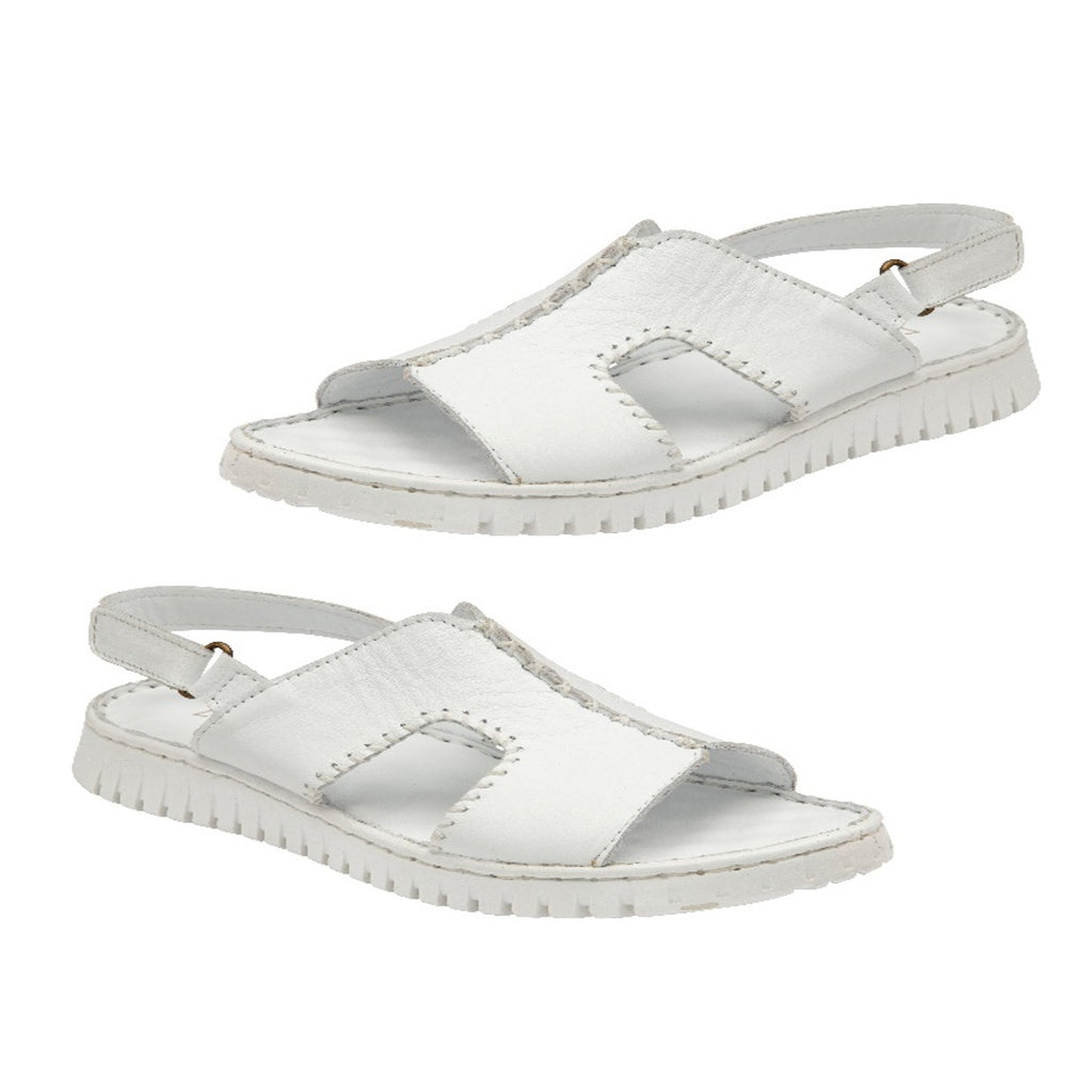 Lotus Ladies White Astrid Open-Toe Mule Sandals (Size - 6)_8177921