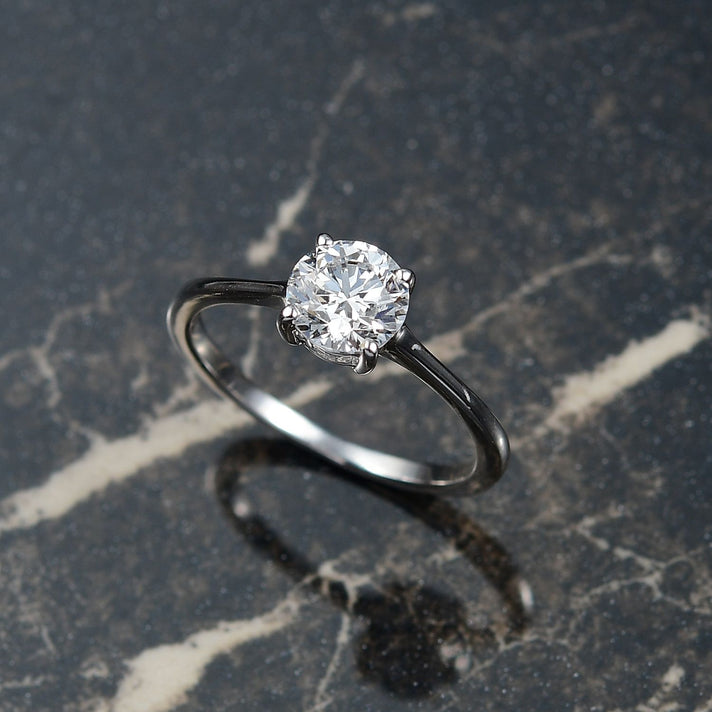 LUXURIANT 1 Ct. Lab Grown Diamond Solitaire Ring in 14K White Gold EF, VS 8178925 2