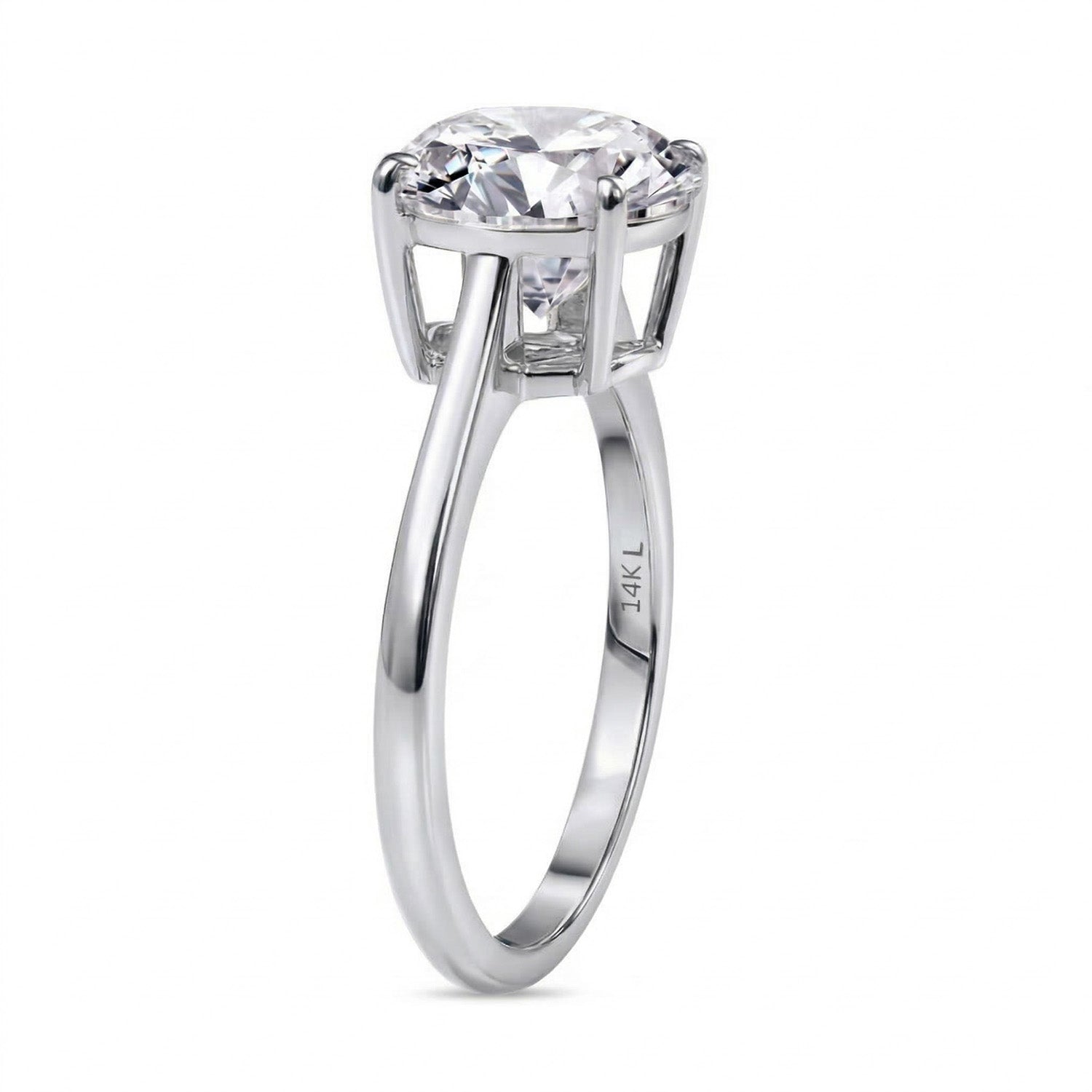 NY Closeout - LUXURIANT 3 Ct. Lab Grown Diamond Solitaire Ring in 14K White Gold IGI Certified (VS-EF) 8178948 3