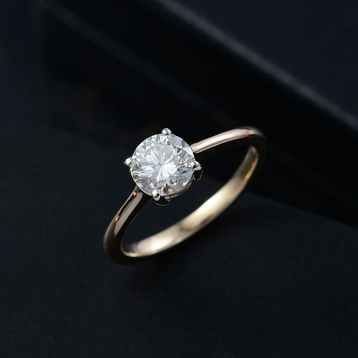 LUXURIANT 1 Ct. Lab Grown Diamond Solitaire Ring in 14K Yellow Gold EF, VS 8179005 2