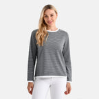 La Marey Classic Crew Neck Striped T-Shirt (Size XL) - Grey & White_8179628_3