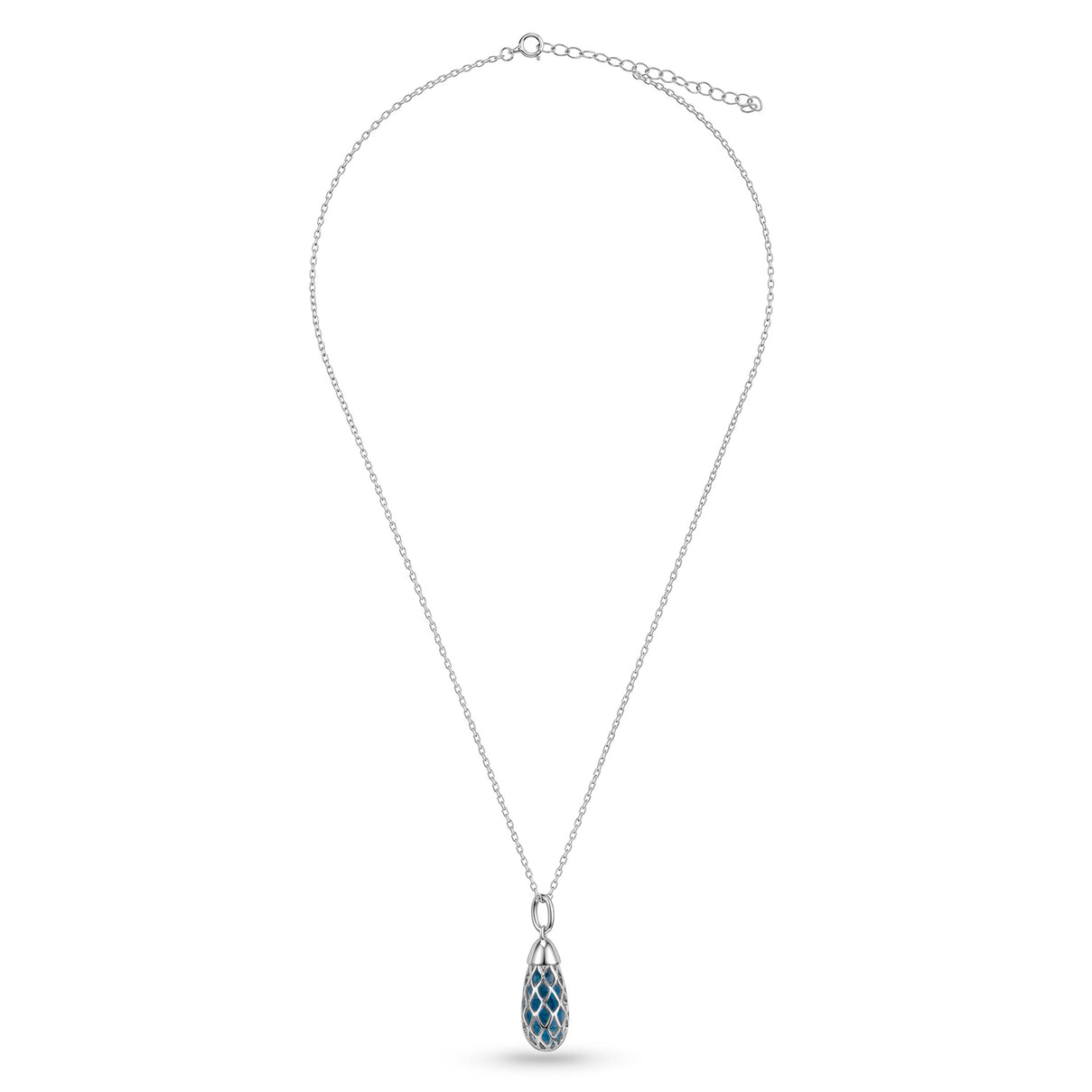 Blue Apatite Pendant (Size 16 - 2 Ext) with Spring Ring Clasp Sterling Silver 1.50 Ct. 8179719 3