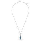 Blue Apatite Pendant (Size 16 + 2 Ext) with Spring Ring Clasp Sterling Silver 1.50 Ct._8179719_3