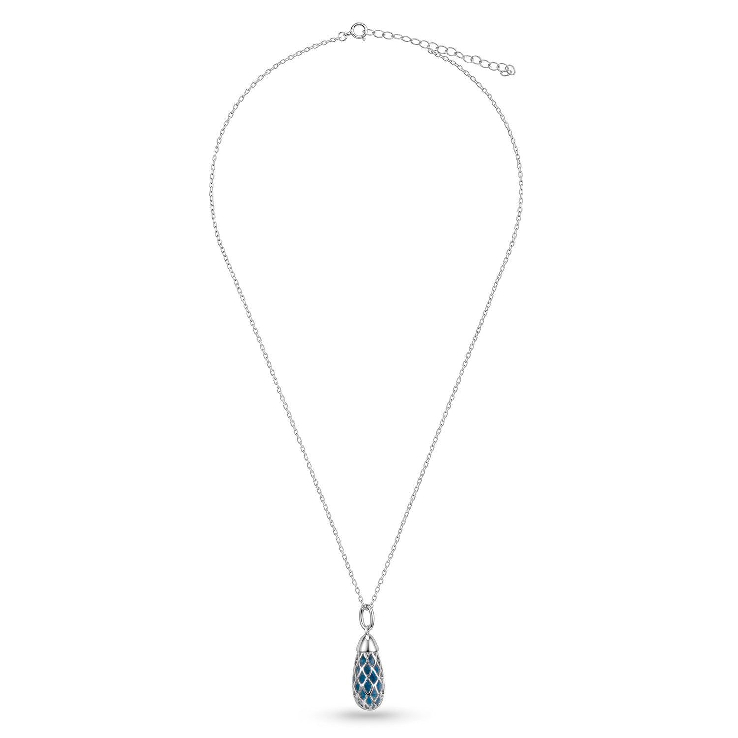 Blue Apatite Pendant (Size 16 - 2 Ext) with Spring Ring Clasp Sterling Silver 1.50 Ct. 8179719 3