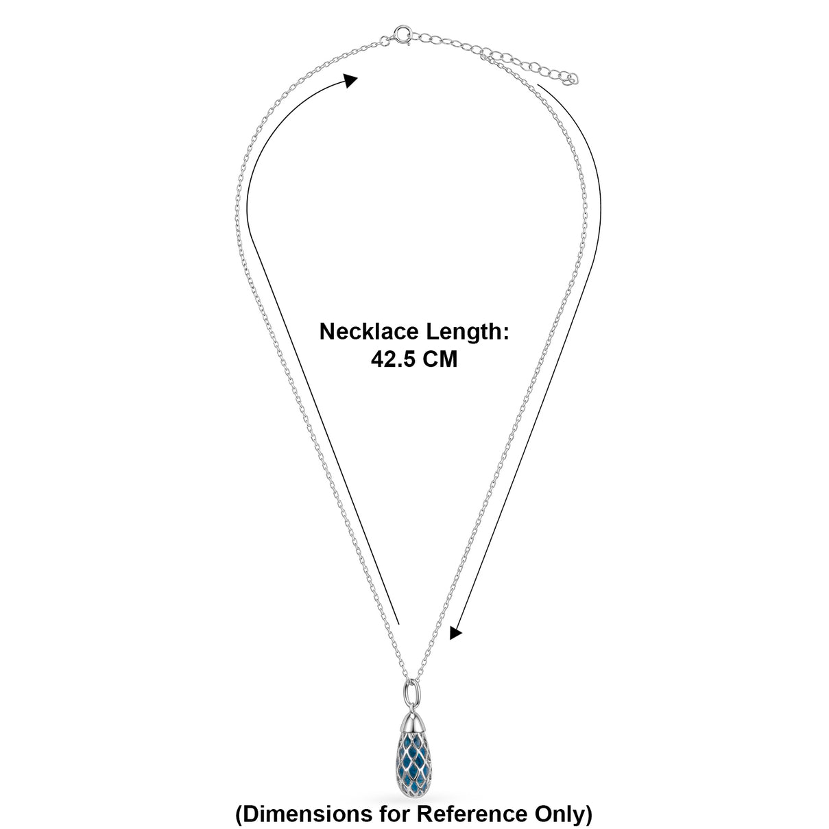 Blue Apatite Pendant (Size 16 - 2 Ext) with Spring Ring Clasp Sterling Silver 1.50 Ct. 8179719 5