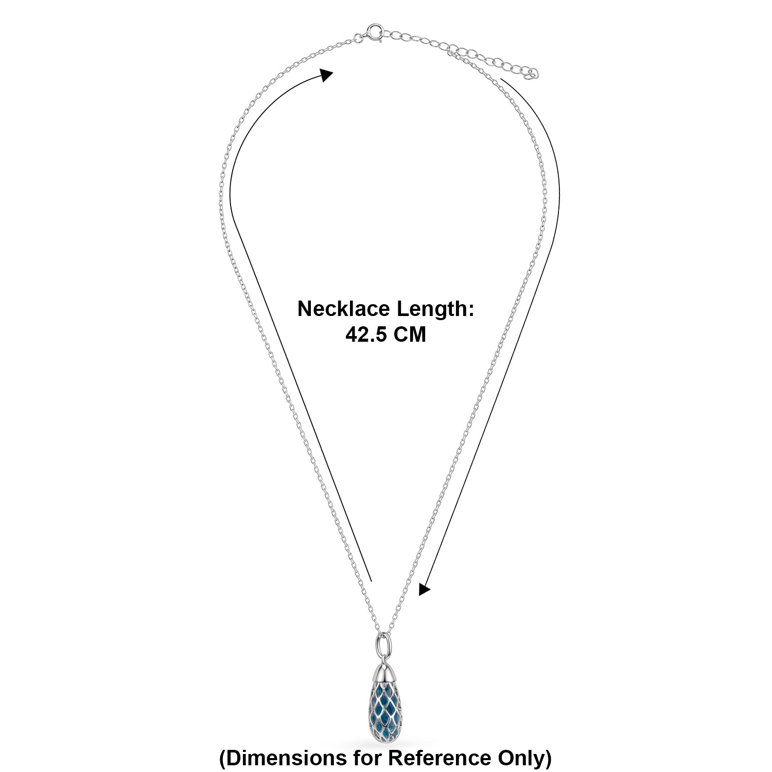 Blue Apatite Pendant (Size 16 - 2 Ext) with Spring Ring Clasp Sterling Silver 1.50 Ct. 8179719 5