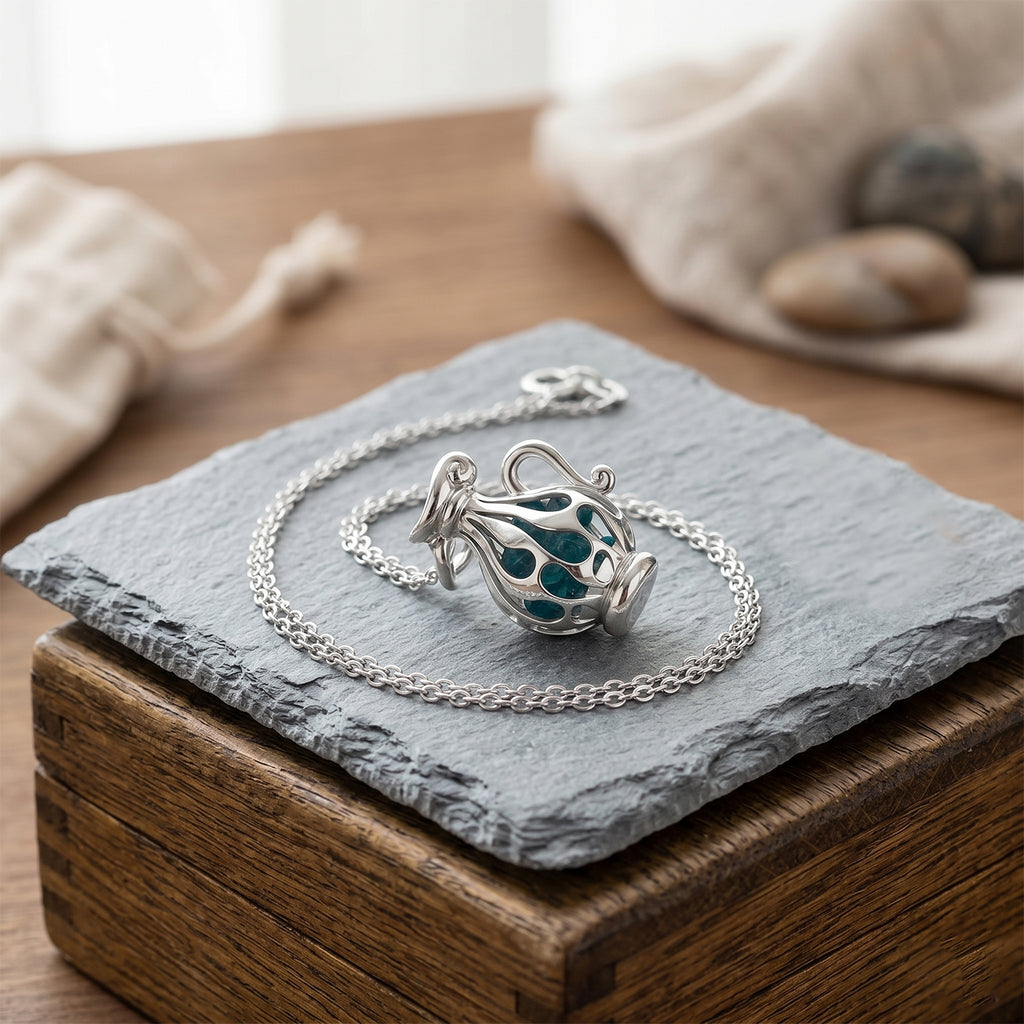 Blue Apatite Pendant with Chain (Size - 16+2 Ext) with Lobster Clasp in Rhodium Overlay Sterling Silver 1.50 Ct._8179725_2