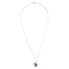 Blue Apatite Pendant with Chain (Size - 16+2 Ext) with Lobster Clasp in Rhodium Overlay Sterling Silver 1.50 Ct._8179725_3