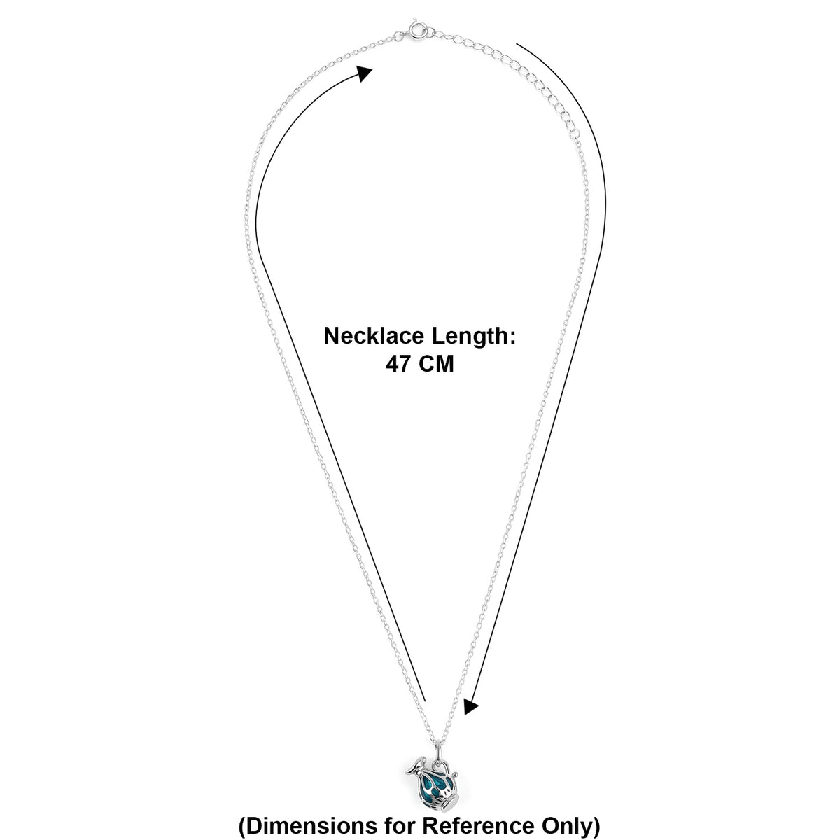 Blue Apatite Pendant with Chain (Size - 16-2 Ext) with Lobster Clasp in Rhodium Overlay Sterling Silver 1.50 Ct. V32699822 5