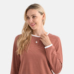 La Marey Cotton Striped Top (Size XL, 20-22) - Terracotta & White_8179730_4