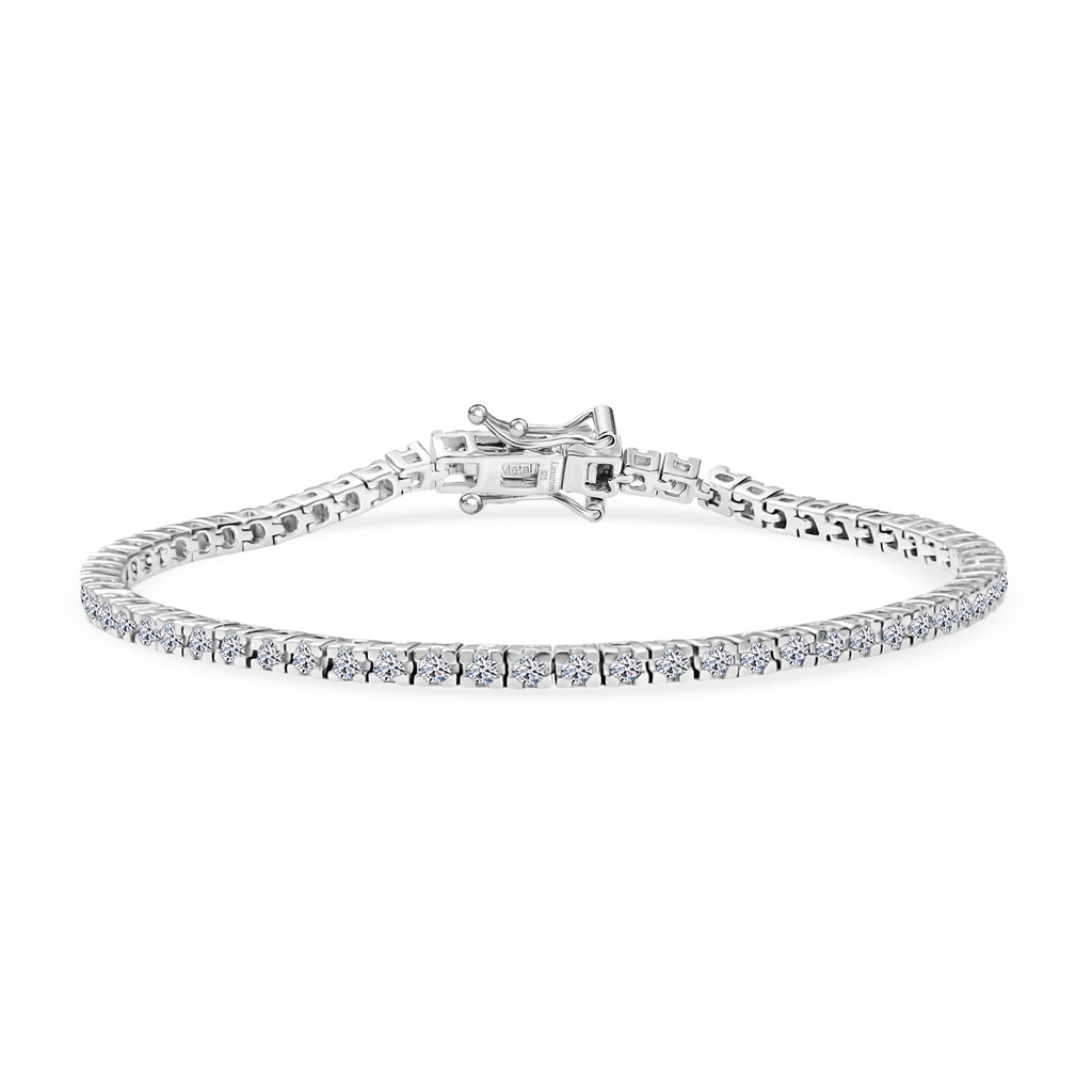 Luxuriant - Lab Grown Diamond (SI/G-H) Tennis Bracelet (Size 7.5) in Rhodium Overlay Sterling Silver 2.00 Ct._8179825