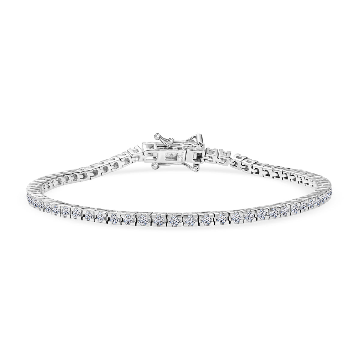 Luxuriant 2 Ct. Lab Grown Diamond SI G-H Tennis Bracelet (Size 7.5) in Rhodium Overlay Sterling Silver 8179825 0