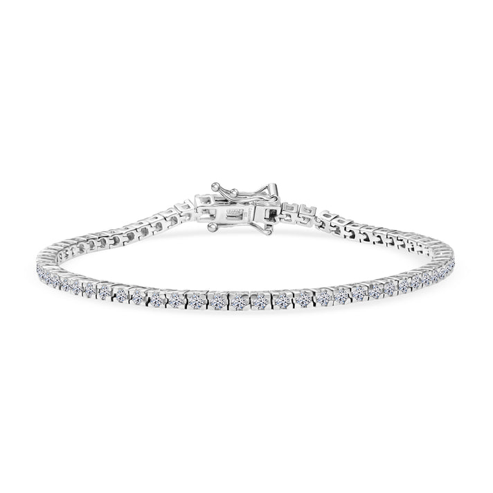 Luxuriant 2 Ct. Lab Grown Diamond SI G-H Tennis Bracelet (Size 7.5) in Rhodium Overlay Sterling Silver 8179825 1