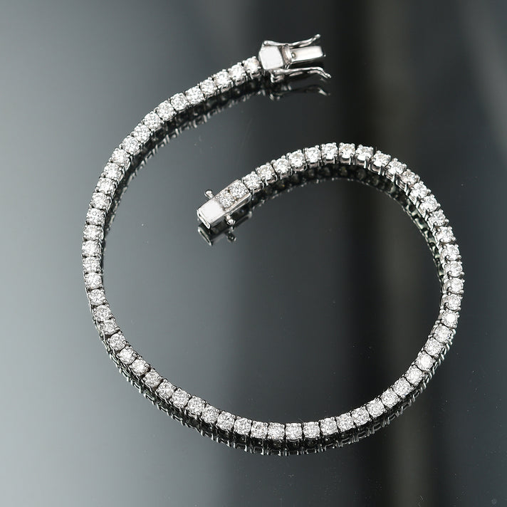 Luxuriant 2 Ct. Lab Grown Diamond SI G-H Tennis Bracelet (Size 7.5) in Rhodium Overlay Sterling Silver 8179825 2