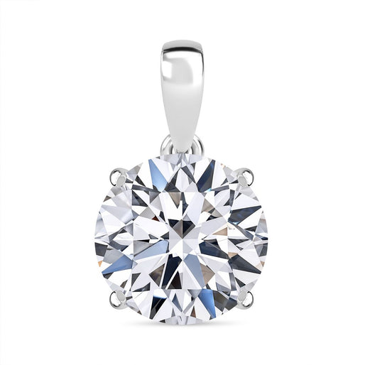 Luxuriant 14K Yellow Gold Lab Grown Diamond (VS-EF) Solitaire Pendant 4.00 Ct.